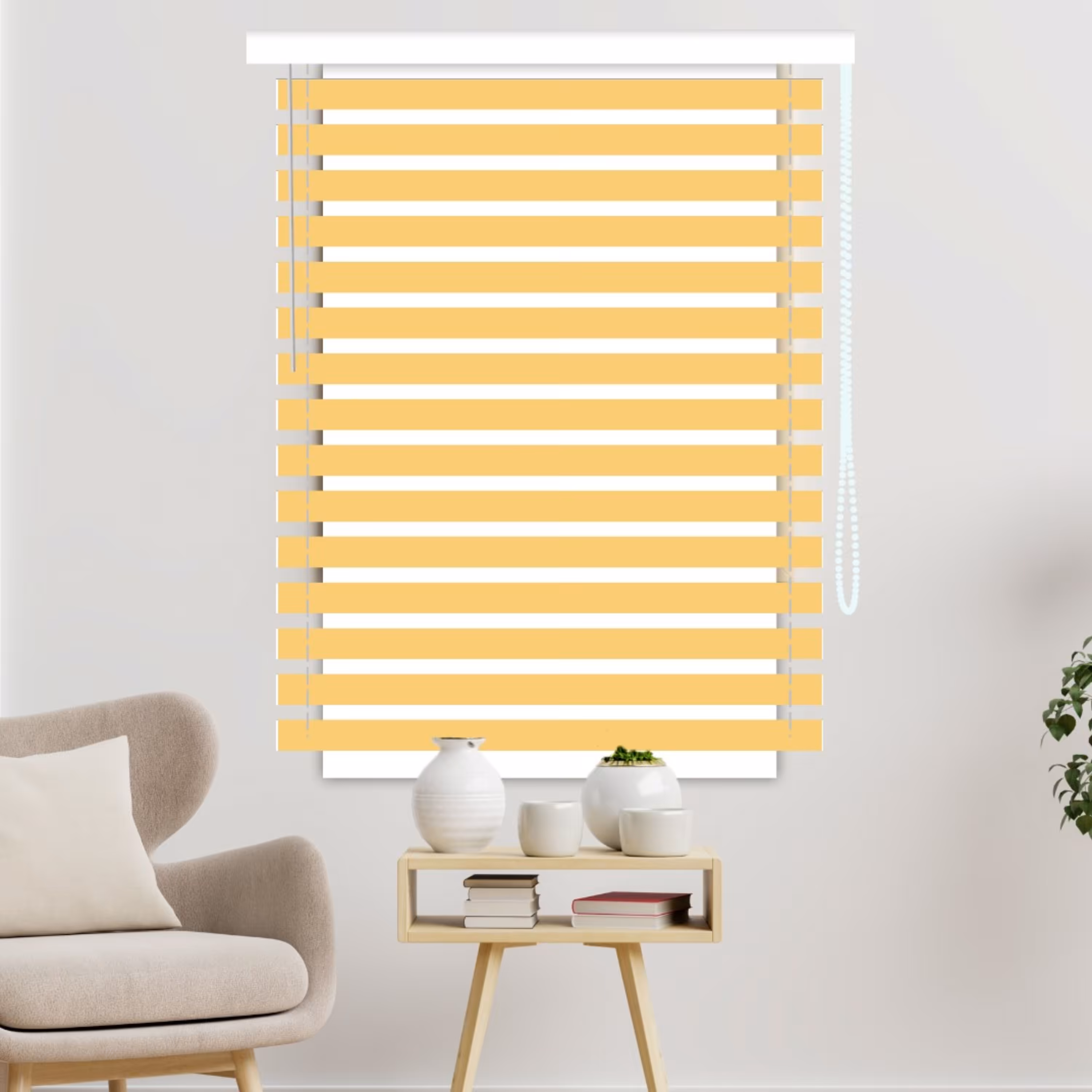 پرده زبرا کنفی رنگ لیمو ای جنس درجه یک ترک عرض 150 ارتفاع 150 