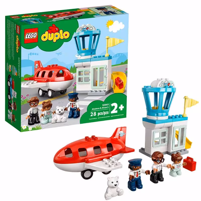 لگو دوپلو  28 قطعه مدل Lego Duplo Airplane &amp; Airport کد 10961