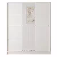 کمد لباس سفید با درب کشویی سایز 190*160*56 کد 9019