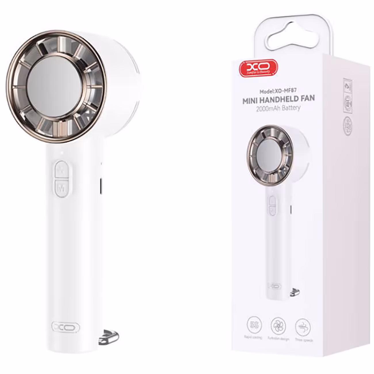 پنکه شارژی دستی و رومیزی مسافرتی ایکس او MF87