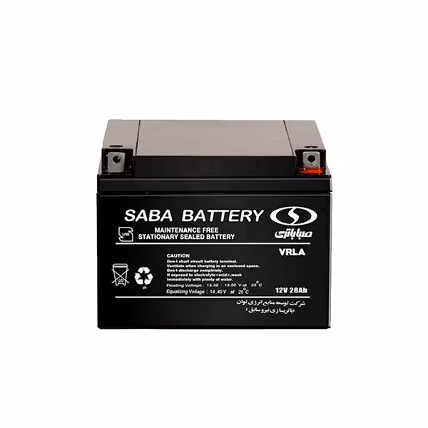 باتری 12 ولت 28 آمپر Saba Battery - فروشگاه اینترنتی طیف سنتر