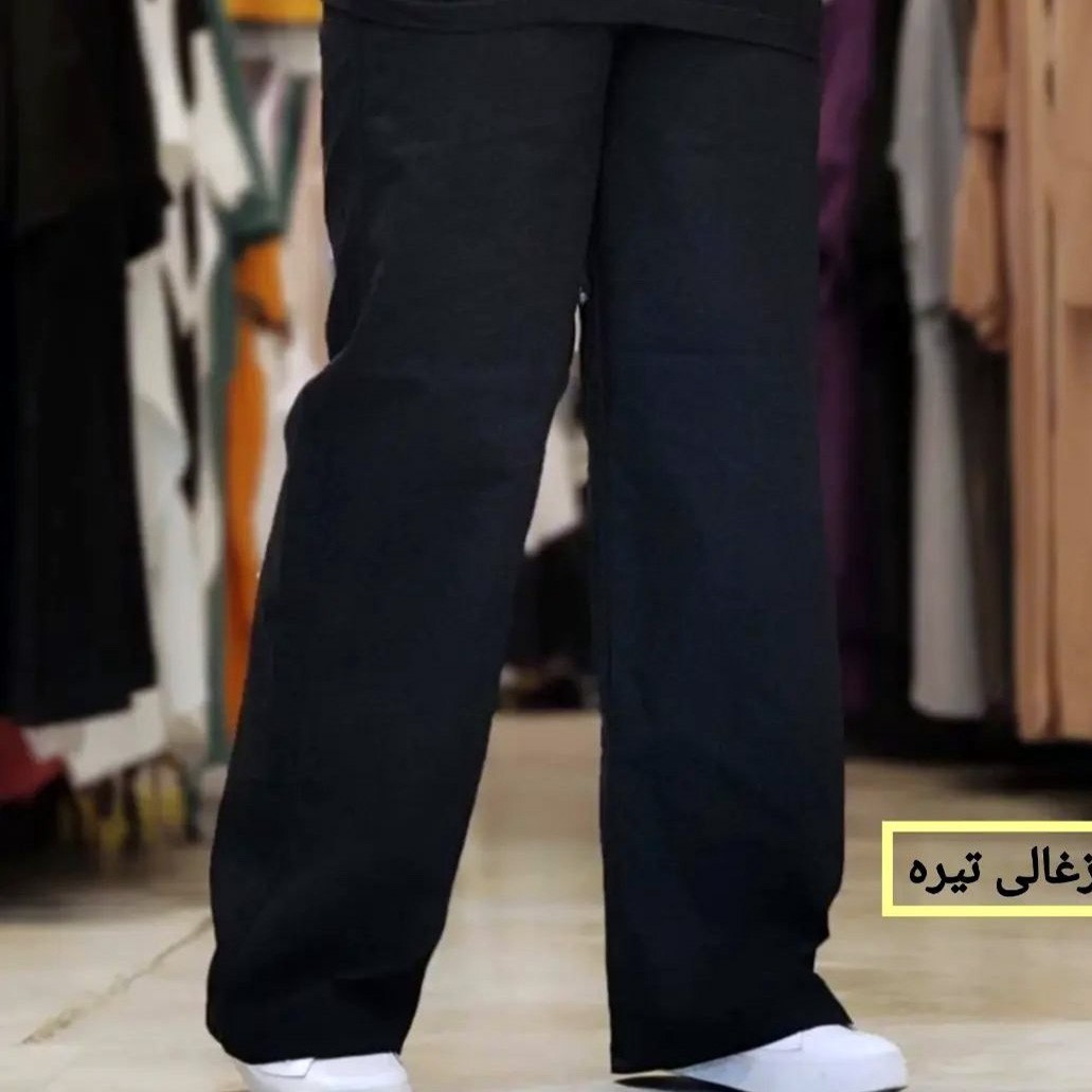 شلوار بگ لی کاغذی 6سایز ذغالی تیره قد 105(سایز40)