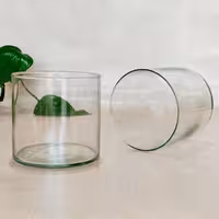 ظرف شیشه ای استوانه ارتفاع 11 و قطر 9