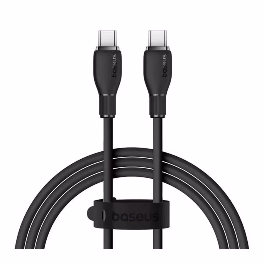 قیمت و خرید کابل تبدیل 1.2 متر USB-C به USB-C بیسوس مدل Pudding P10355702111-B1 | یاس ارتباط