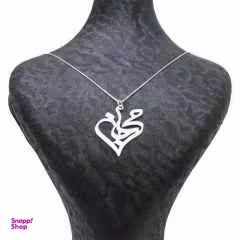 گردنبند نقره زنانه طرح اسم مرجان کد 01