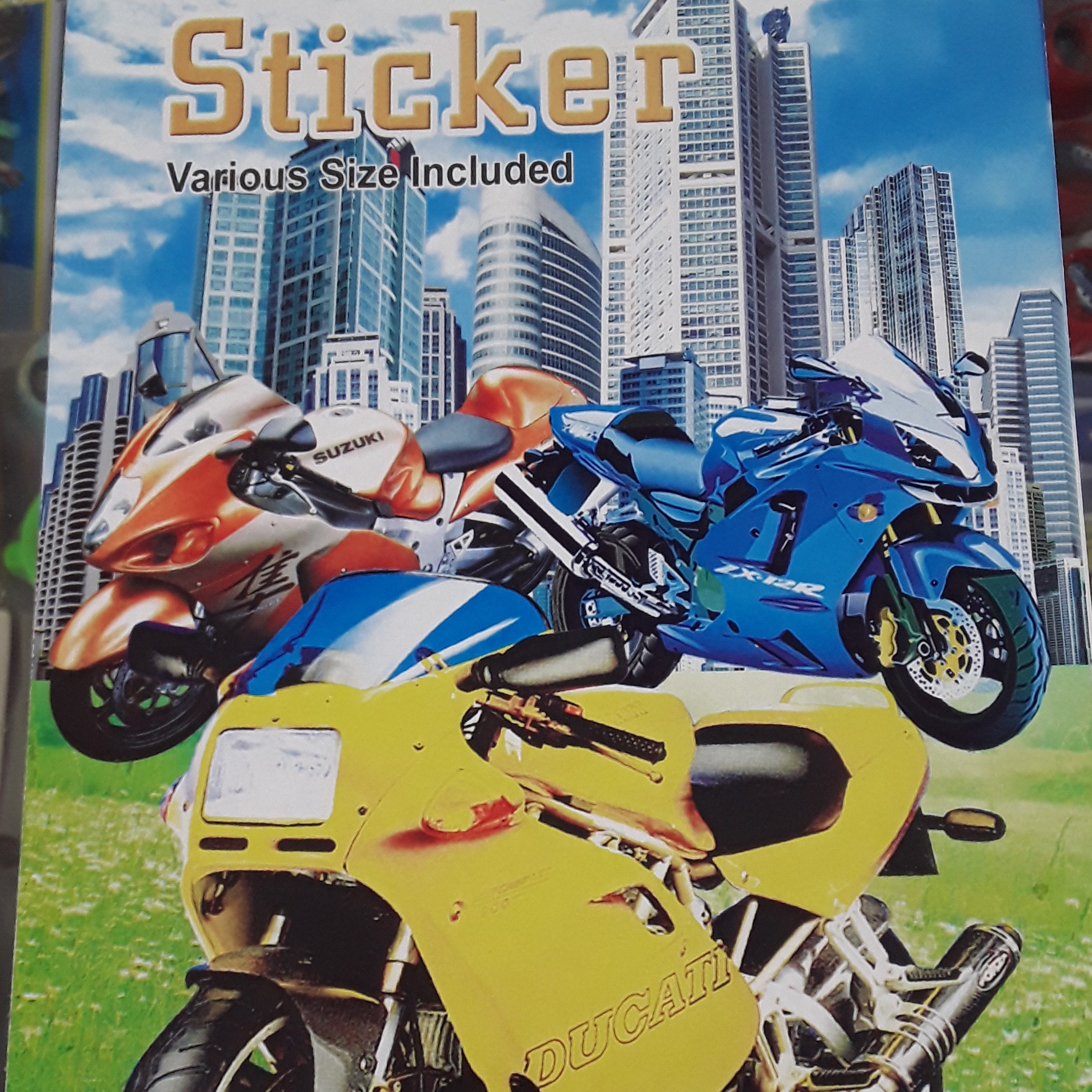 استیکر ( برچسب ) دفترچه ای شش برگ طرح موتورهای مسابقه ای 