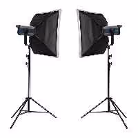 کیت نور دوشاخه ویدئو لایت COB YJBEi CL-200D همراه با سافت باکس و پایه