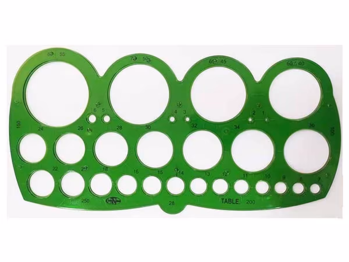 شابلون دایره کنگره دار TABLE تکی