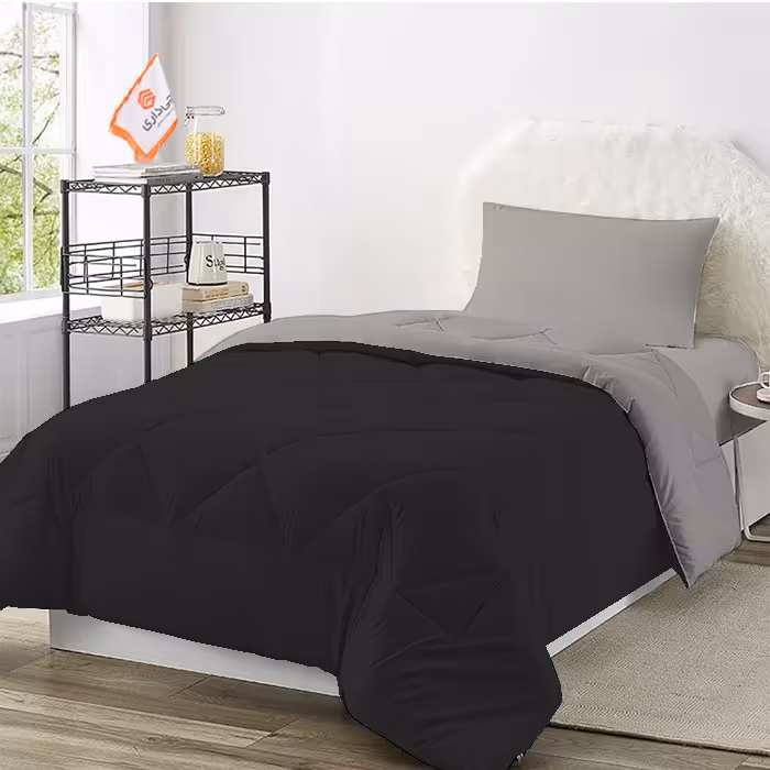 سرویس روتختی چیداری مدل دورو  یک نفره  رنگ نقره ای مشکی عرض 90