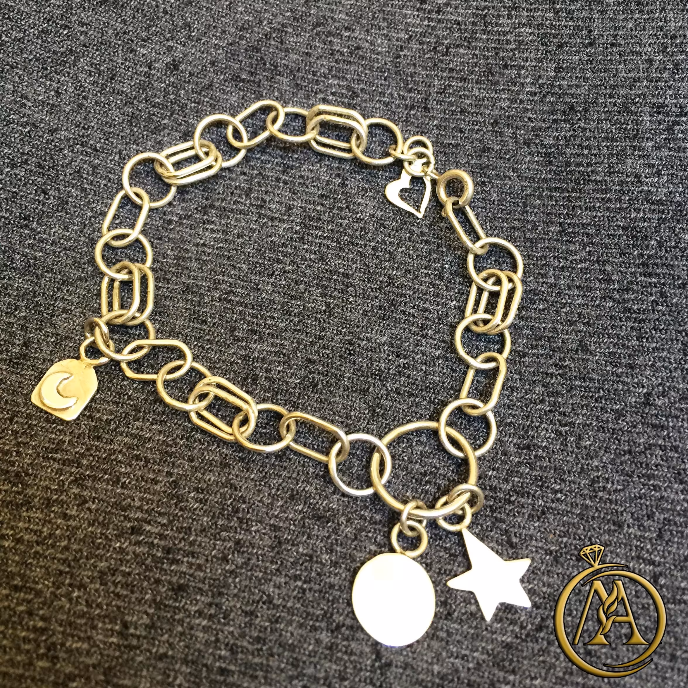 دستبند اسپرت نقره 925 دست ساز