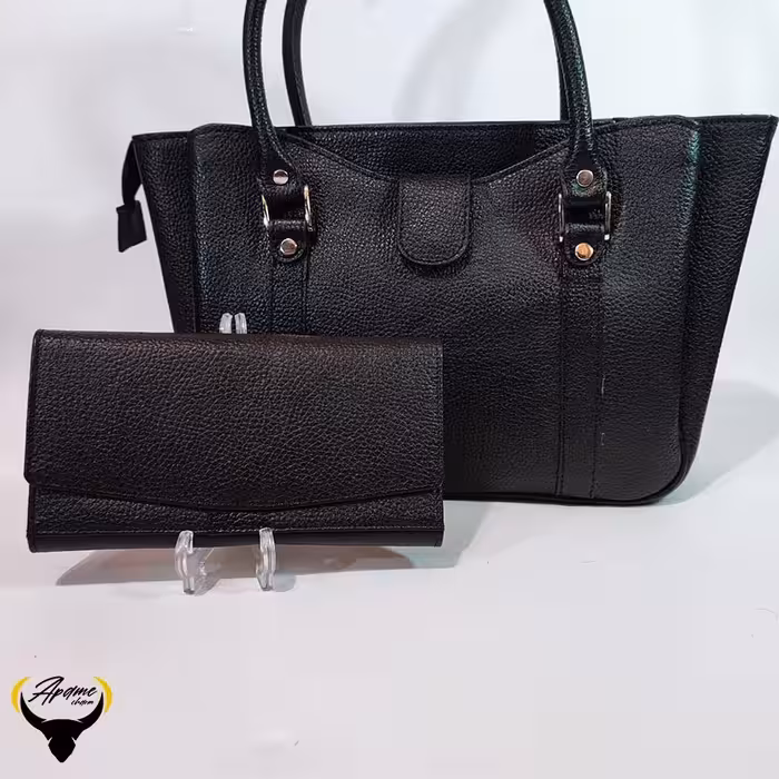 ست کیف پول و کیف دستی چرم طبیعی کد 187