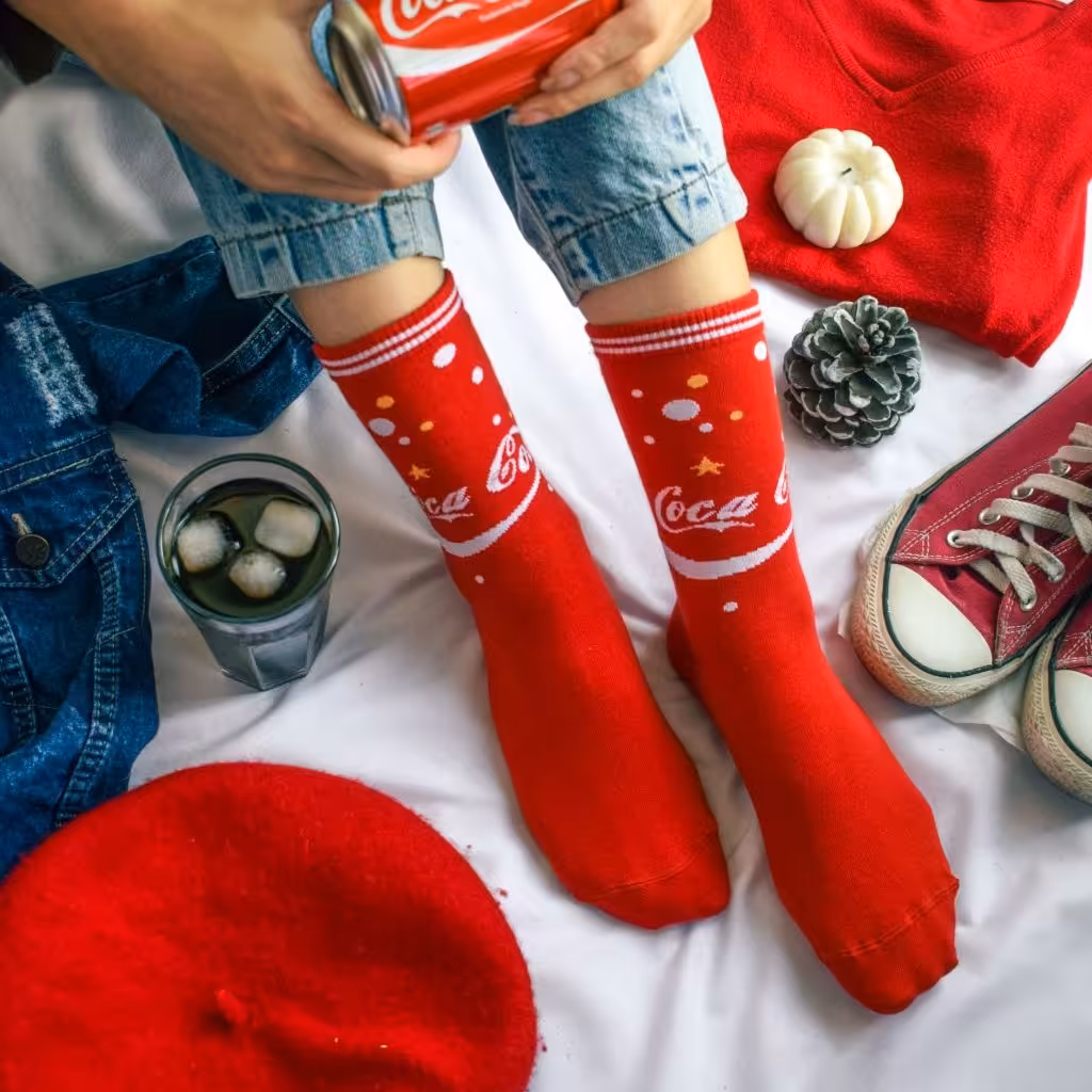 جوراب نیم ساق مدل کوکاکولا 