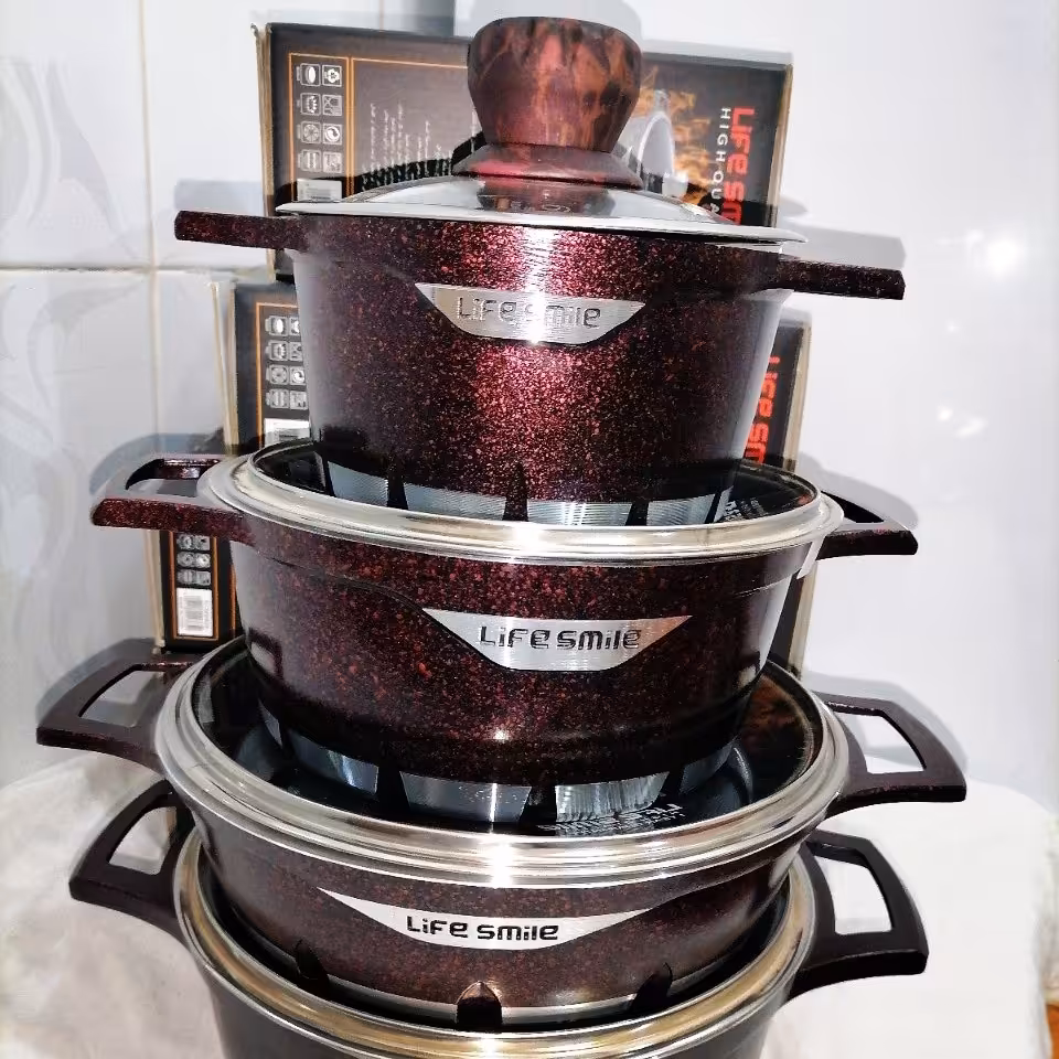 سرویس 8پارچه قابلمه سوپرگرانیتی لایف اسمایل