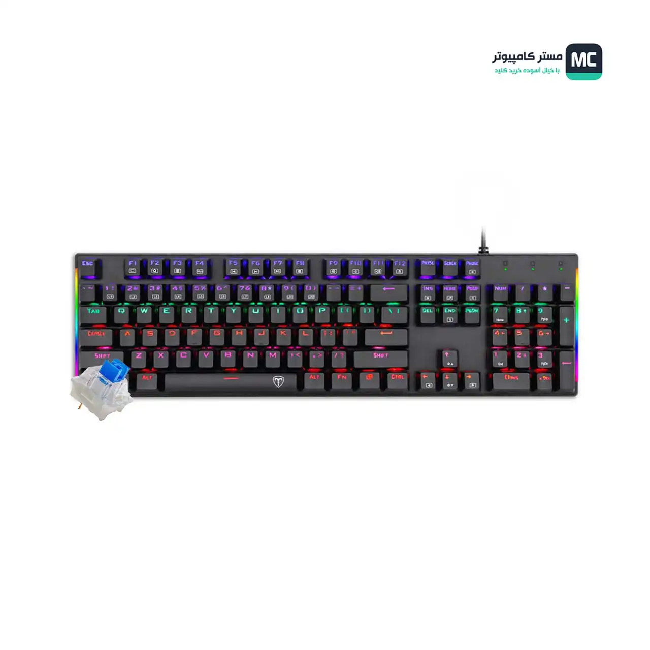 قیمت و خرید کیبورد مکانیکال گیمینگ تی دگر NAXOS T-TGK310