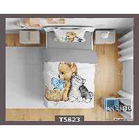 سرویس لحاف روتختی کودک یک نفره 5 تکه نوپه هوم Nopehome طرح خرس کد T5823