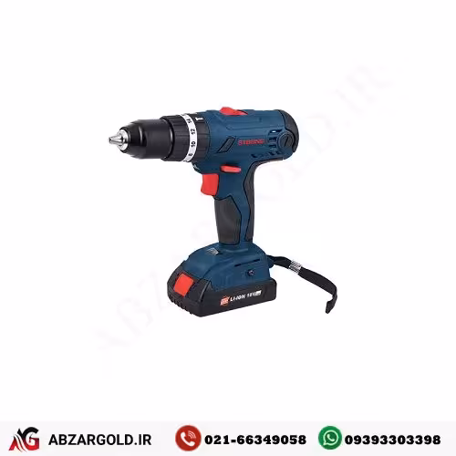 دریل شارژی 18 ولت دو سرعته چکشی کیفی (2باطری) استرانگ مدل ST