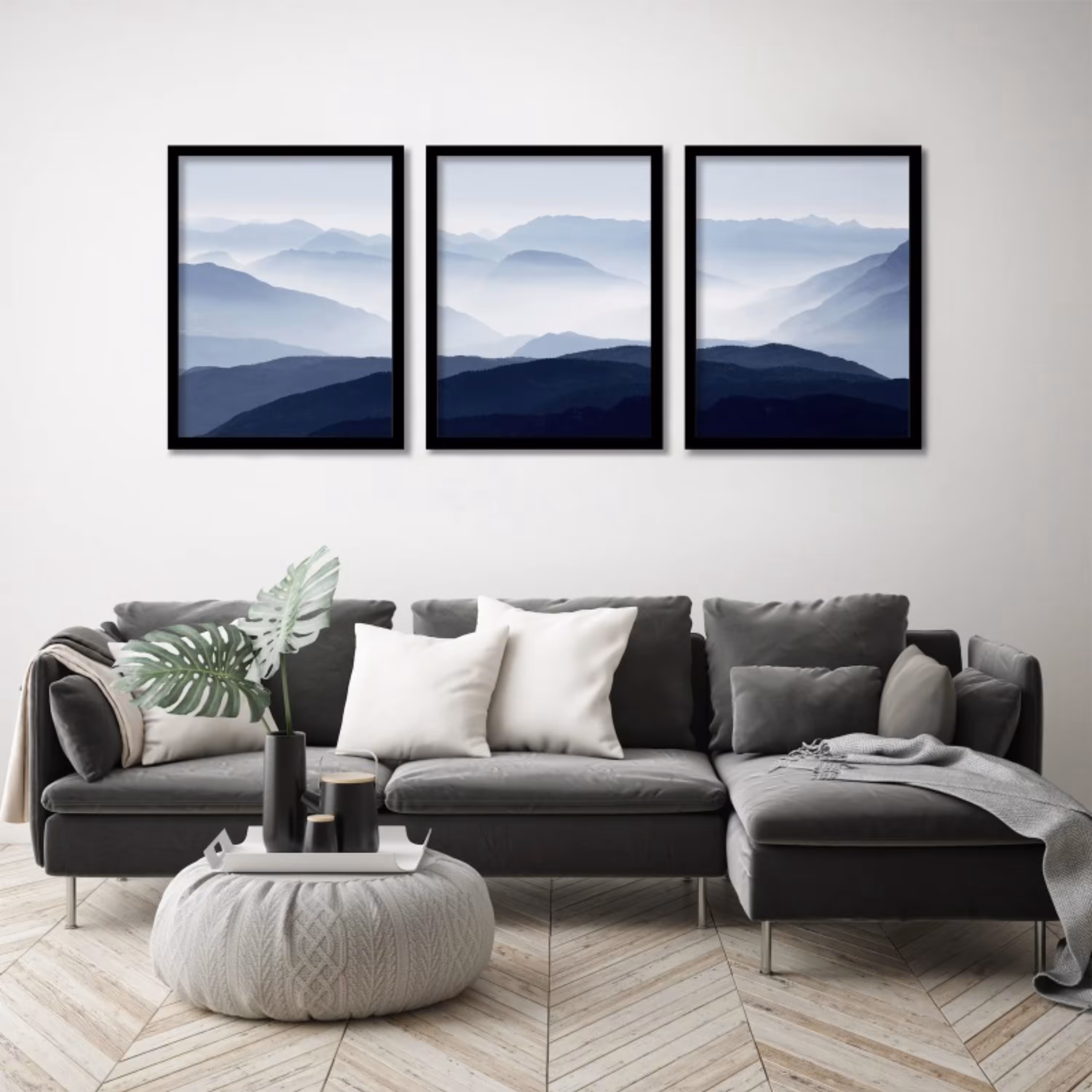 تابلو دکوراتیو کوهستان مجموعه 3 عددی سایز 30 در 40