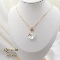 گردنبند زنانه ژوپینگ نگین سواروسکی مدل قلب کد RS-667