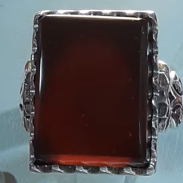 انگشتر چهار گوش جگری