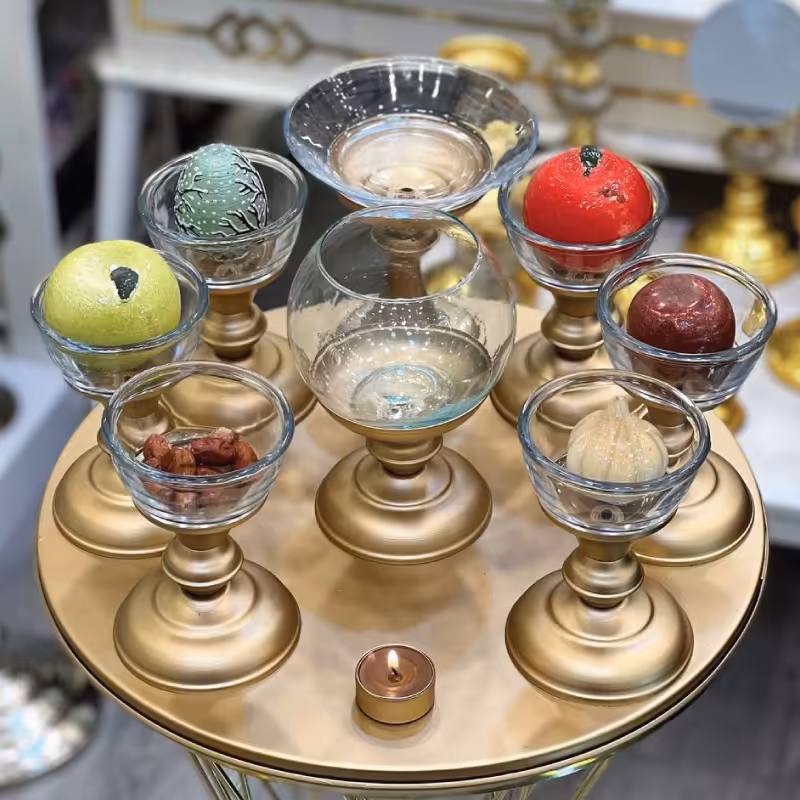 هفت سین 8 شاخه فلزی کوتاه کد m75