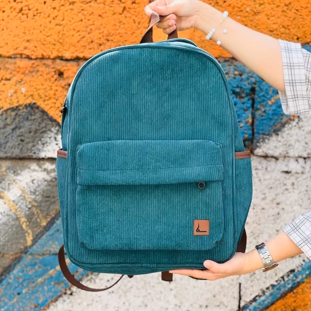 کیف و کوله دانشجویی و دبیرستانی دخترانه ساده جنس مخمل کبریتی قابل شست و شو در رنگ بندی