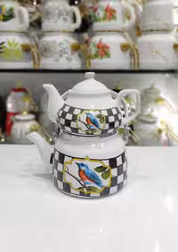 کتری قوری لعابی طرح ترک