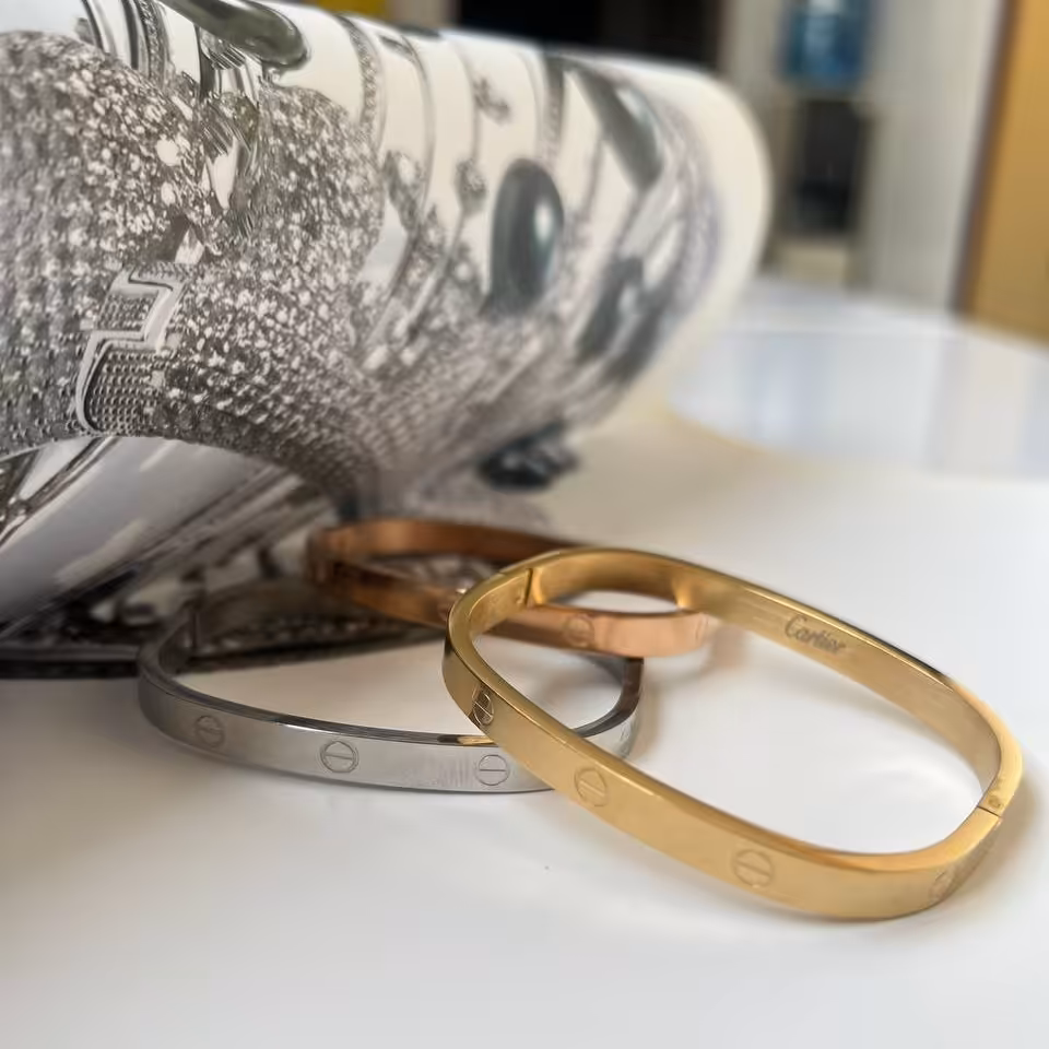 کارتیر النگویی استیل رنگ ثابت ضد حساسیت