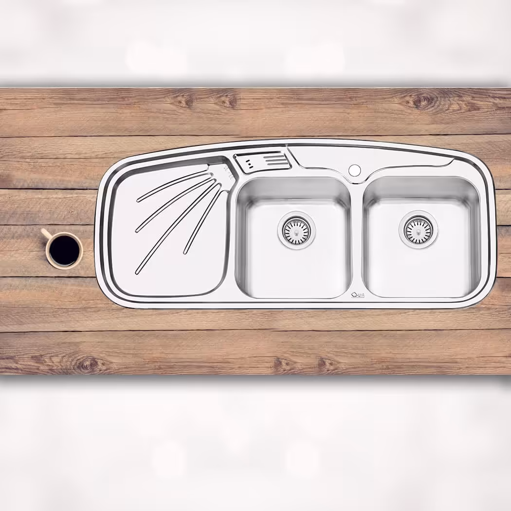 سینک ایلیا استیل نیمه فانتزی مدل 4013 لگن چپ2