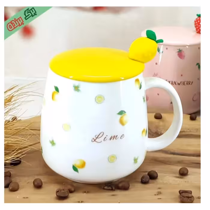 ماگ سرامیکی میوه ای قاشق لیمو 