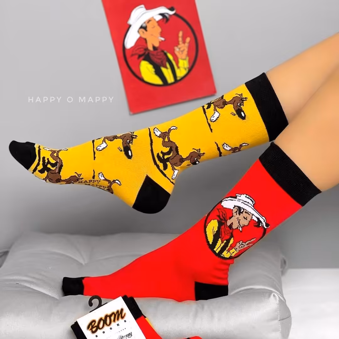 جوراب ساقدار  طرح لوک خوش شانس تا به تا نخ پنبه فری سایز