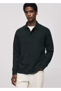 سویشرت سبز مردانه شرت 100 ٪ پنبه چوگان MANGO Man