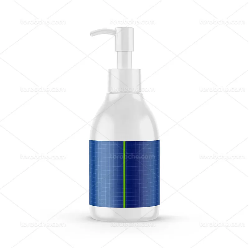طرح موکاپ بطری پمپی | گرافیک با طعم تربچه