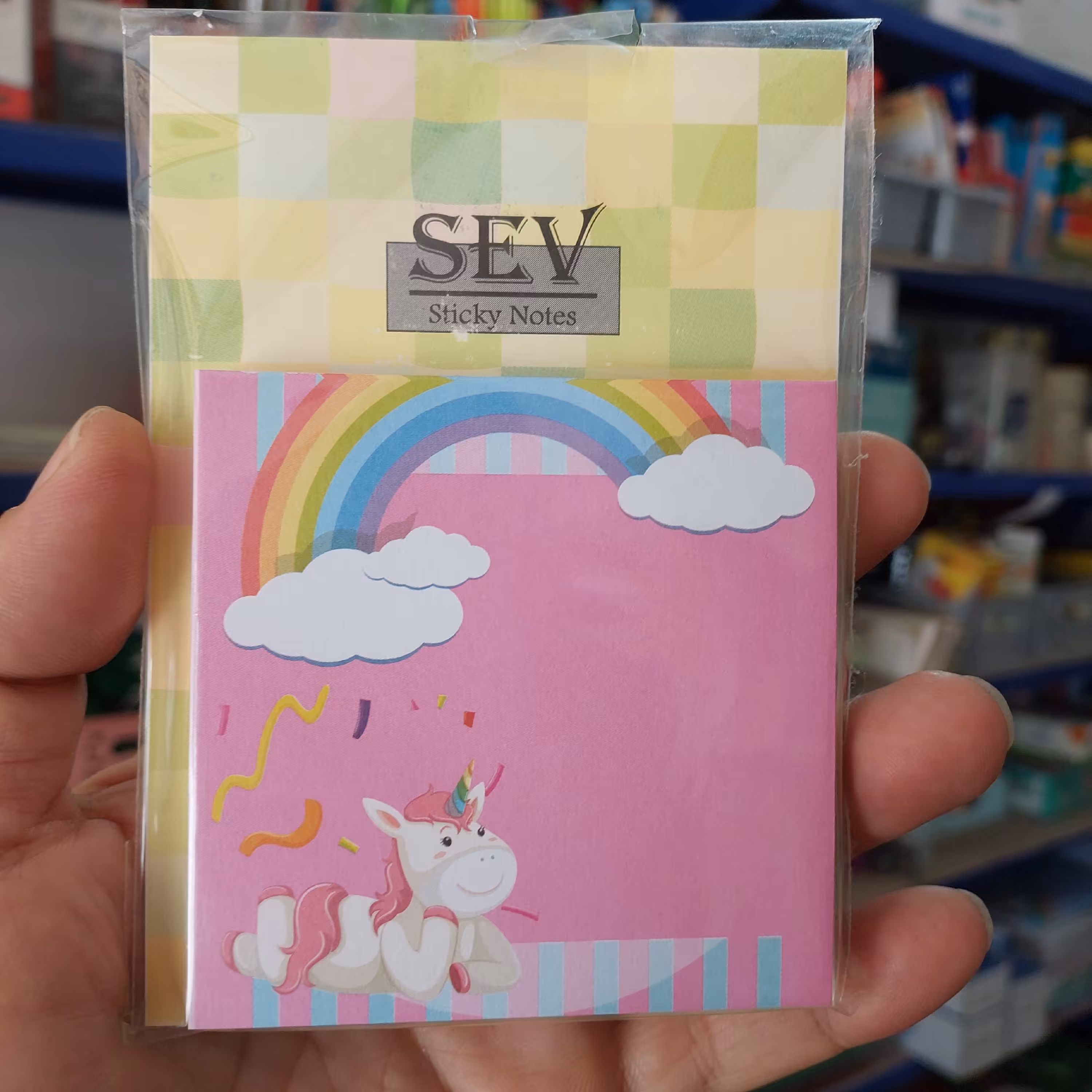 یادداشت چسبی طرح اسب تک شاخ مربعی سایز  76 در76 میلی متر