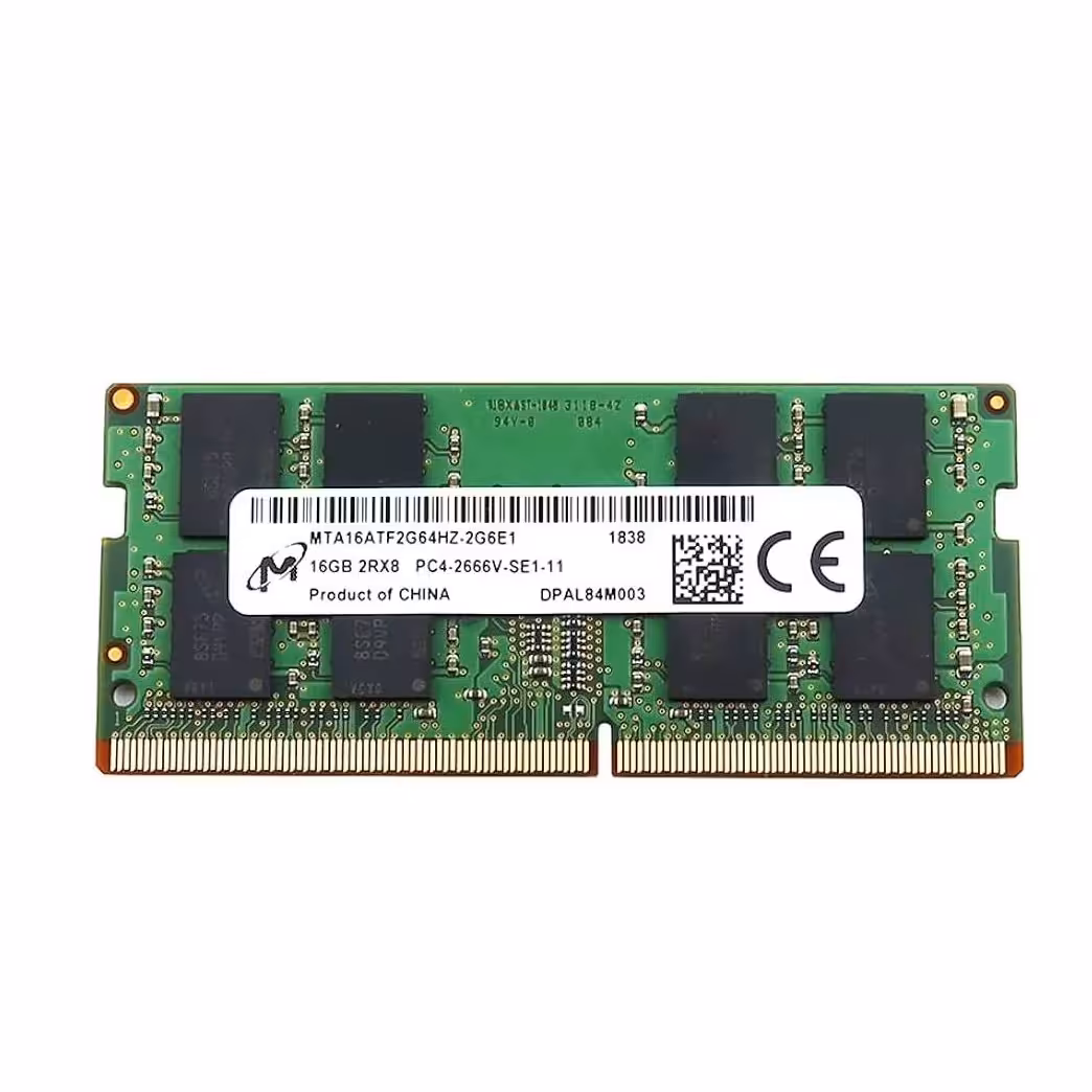 رم لپ تاپ DDR4 دوکاناله 2666 مگاهرتز CL19 میکرون مدل 2166V ظرفیت 16 گیگابایت