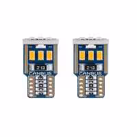 لامپ خودرو نارنجی LED تزئینی T10 15SMD 4014 CANBUS 12V DOUBLE LAAM863 Space