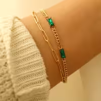 دستبند استیل نگین اتریشی