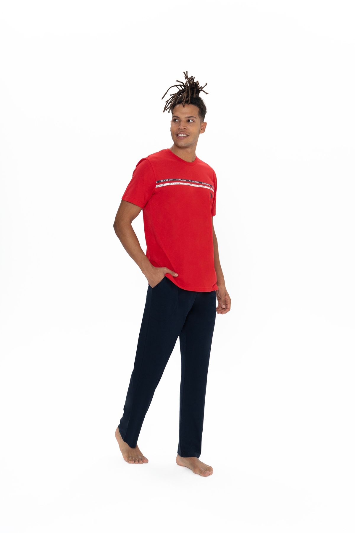ست پیژامه قرمز مردانه پایه چوگان ASSN T SIX TEAM HOME لباس ILC2 US Polo Assn