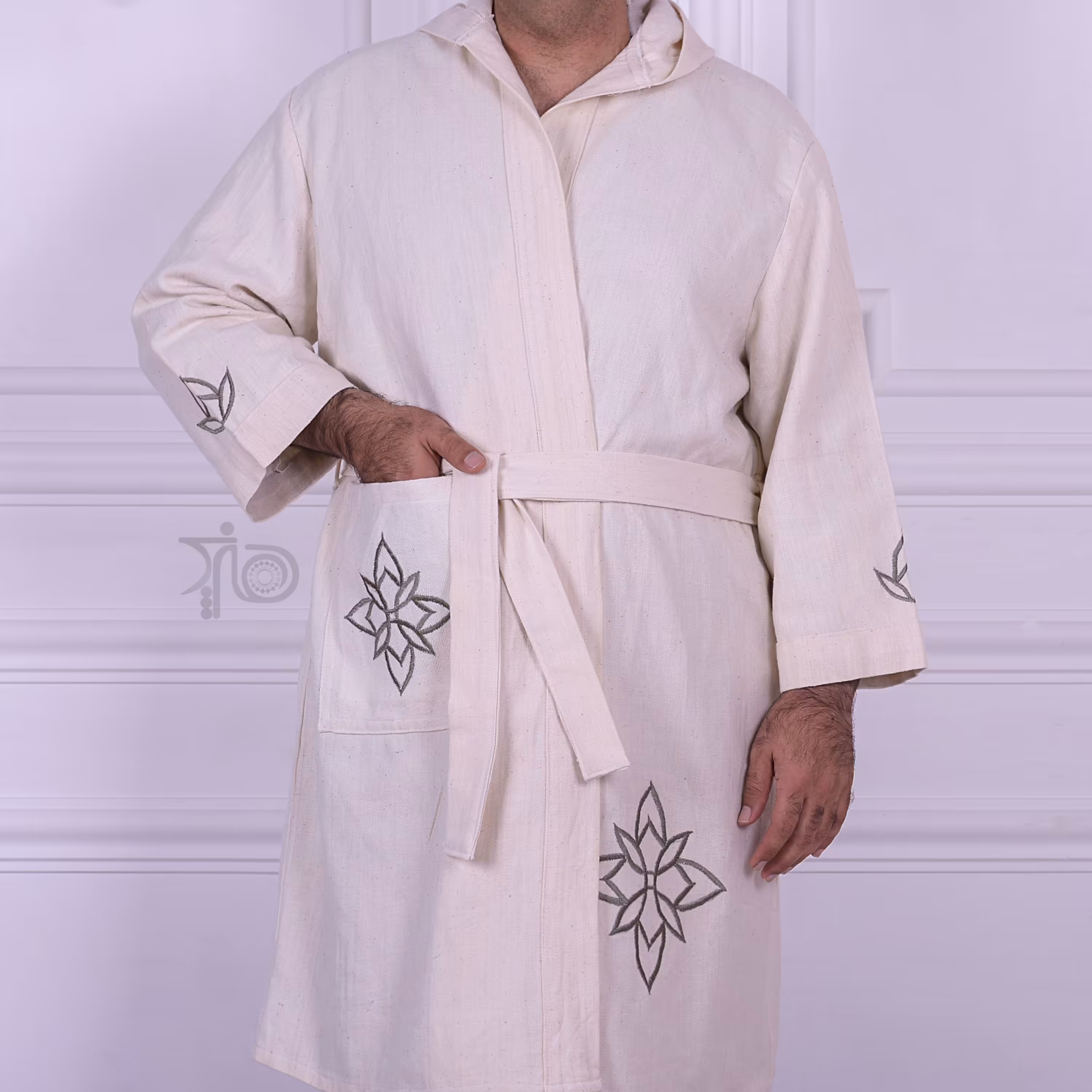 حوله تن پوش مردانه 100 درصد پنبه دستبافت سایز 3 