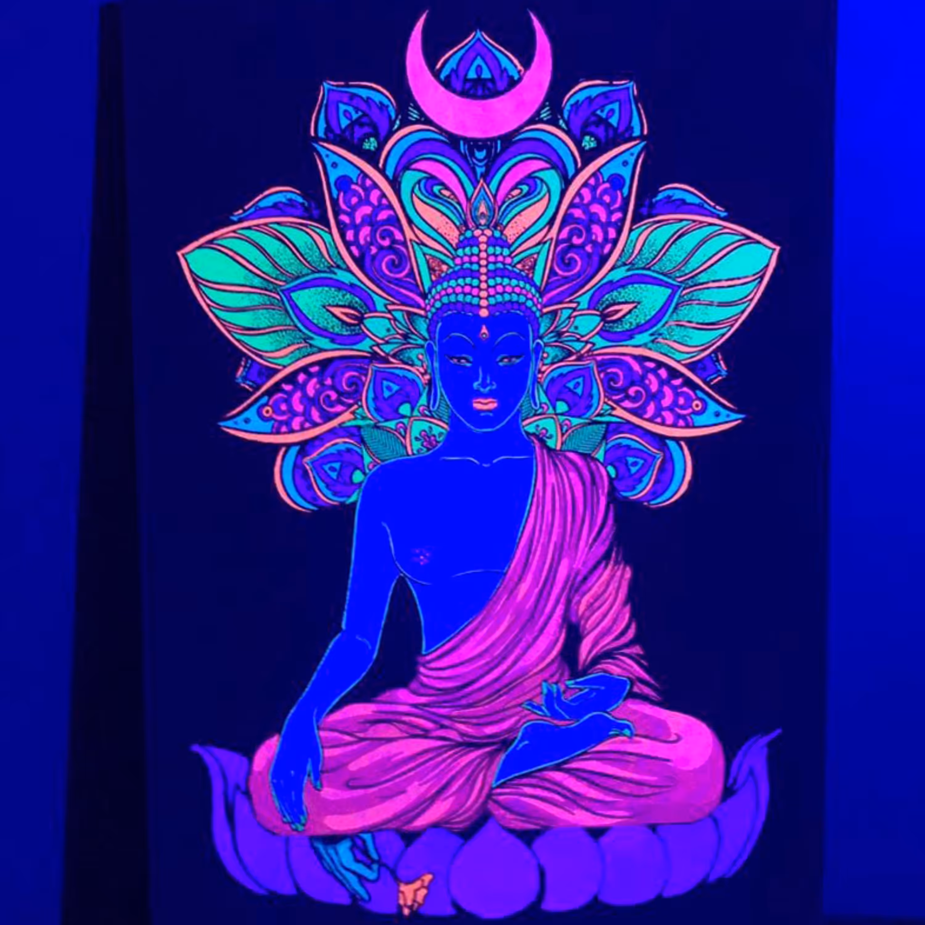 تابلو بلک لایت با طرح شیوا سایز 70 در 100 سانتی متر Blacklight