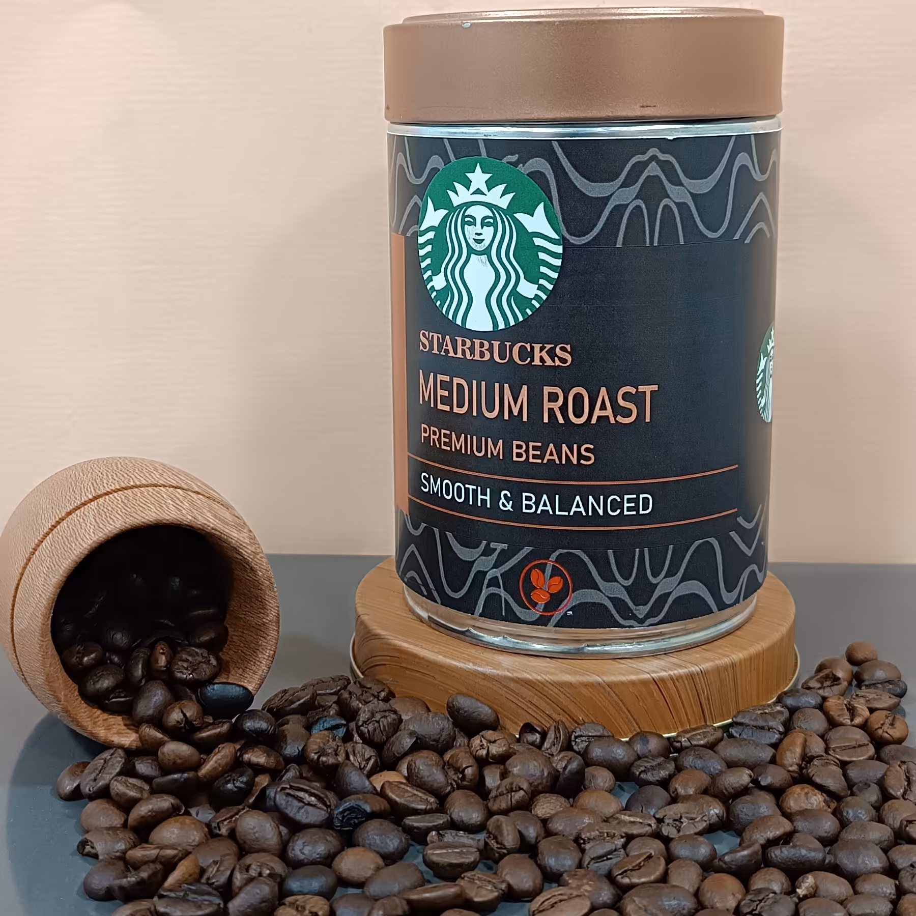 قهوه دان استار باکس 100 ارگانیک مدیوم رست  قوطی 250گرمی. غیر اصل