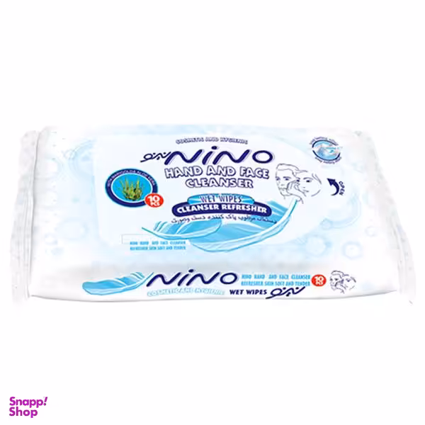 دستمال مربوط دست و صورت نینو (Nino) مناسب تمام سنین بسته 10 عددی