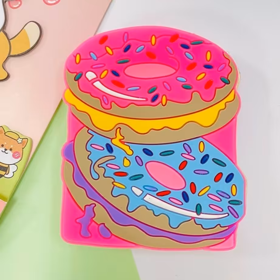 لوازم تحریر دفترچه طرح دونات 80 برگ بدون خط معطر( بوی خیلی خوبی داره و ماندگار)