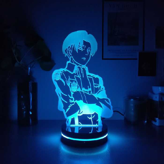 چراغ خواب طرح لیوای انیمه اتک ان تایتان 16 رنگ ریموتی سان لیزر 