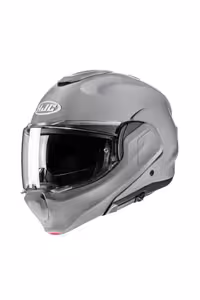 کلاه کاسکت موتورسیکلت خاکستری HLEMET HJC F100 NARDO GRAY 180 درجه فک باز می شود HJC
