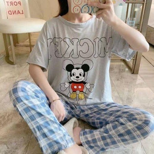 ست راحتی بلوز و شلوار نخ پنبه