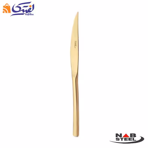 کارد استیک ناب استیل مدل فلورانس طلایی PVD