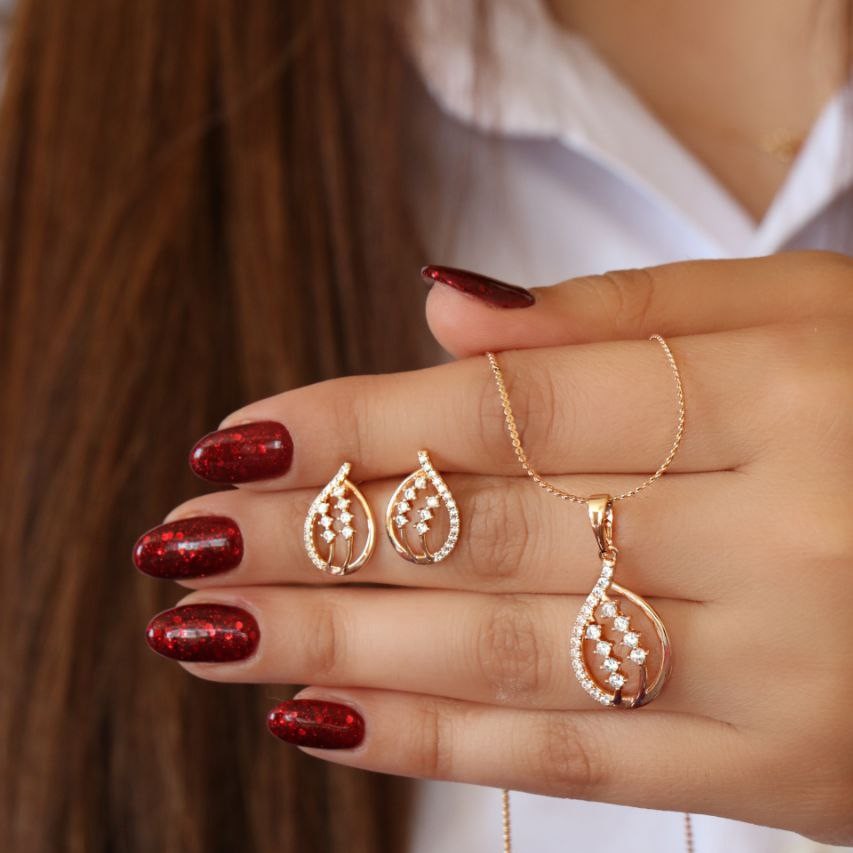 نیم ست ML آبکاری ژوپینگ رنگ ثابت ضد حساسیت ارسال رایگان مدل 6