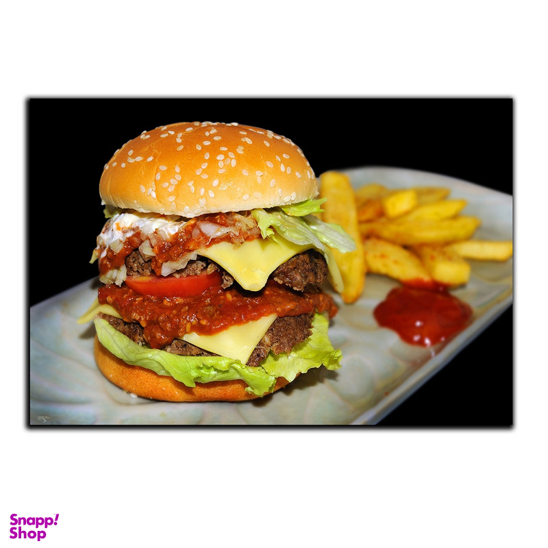 تابلو شاسی بکلیت طرح فست فود دوبل برگر مدل SH-s1039