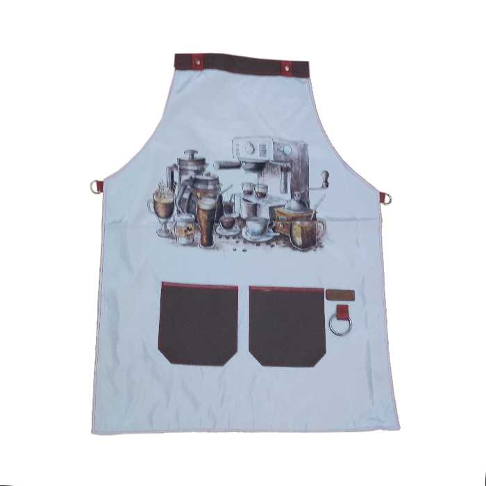 پیش بند باریستا رنگ طوسی با کیفیت عالی مناسب برای کافه و رستوران