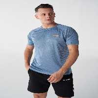 تی شرت آبی مردانه آستین کوتاه تورو اورجینال hummel